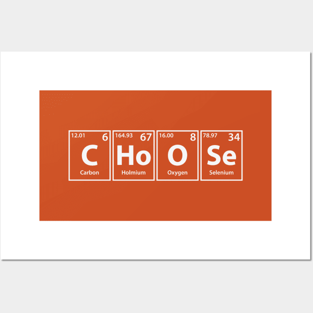 Choose (C-Ho-O-Se) Periodic Elements Spelling Wall Art by cerebrands